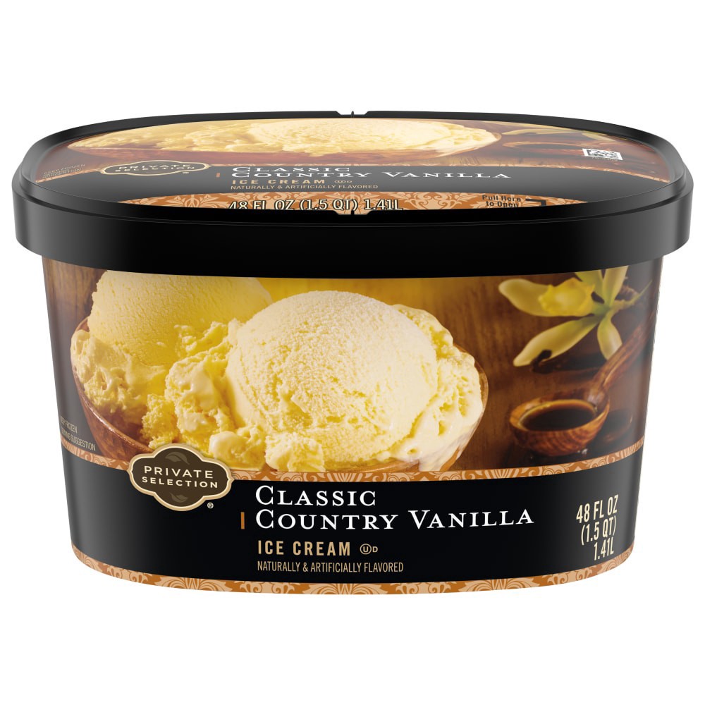 slide 1 of 5, Private Selection Classic Country Vanilla Ice Cream, 48 fl oz