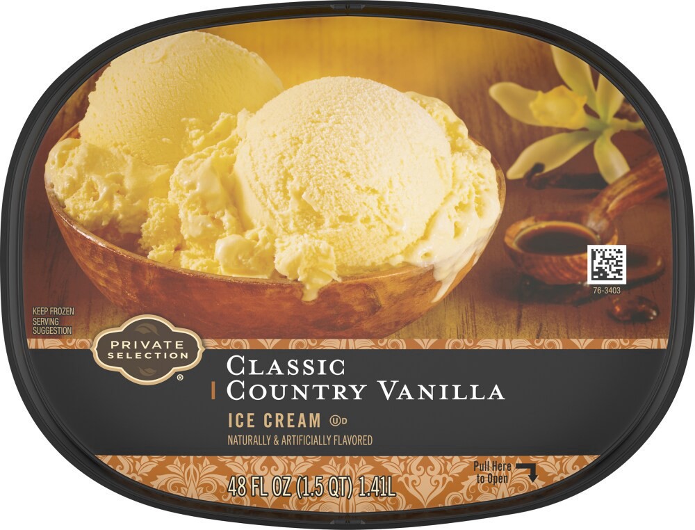 slide 4 of 5, Private Selection Classic Country Vanilla Ice Cream, 48 fl oz