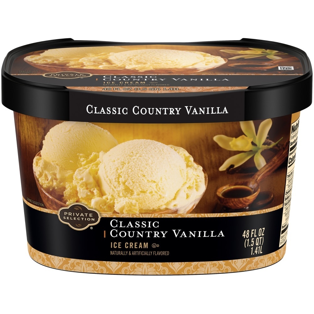 slide 1 of 1, Private Selection Classic Country Vanilla Ice Cream, 48 fl oz
