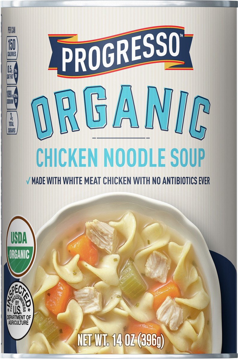 slide 2 of 9, Progresso Organic Canned Soup, Chicken Noodle Soup, 14 oz, 14 oz