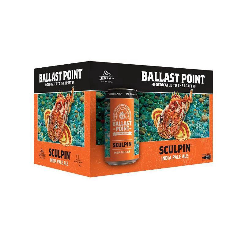 slide 1 of 3, Ballast Point Sculpin India Pale Ale, 6 ct; 12 fl oz