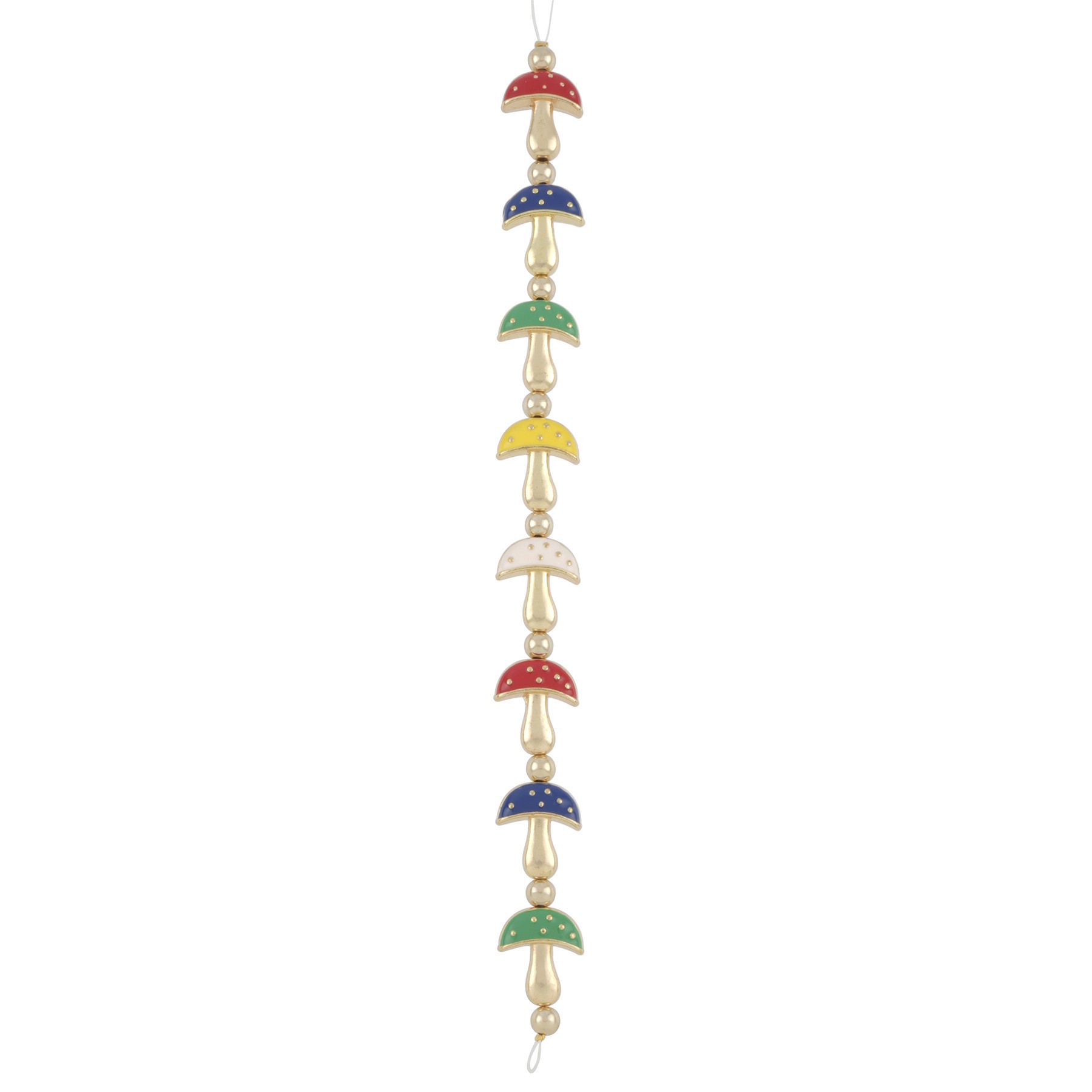 slide 2 of 3, Multicolor Enamel Metal Mushroom Beads, 16mm By Bead Landing, 16mm