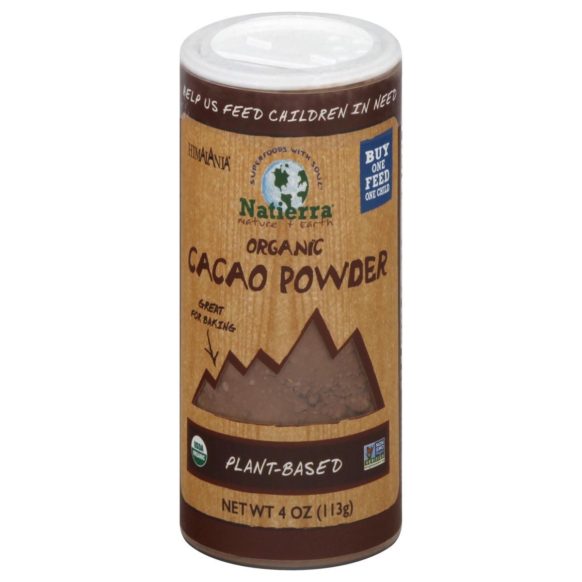 slide 1 of 12, Natierra Cacao Powder Shaker, 4 oz
