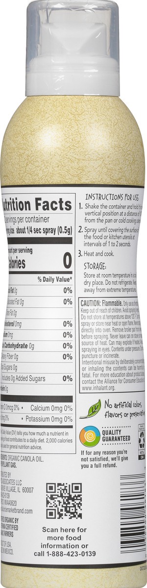 slide 5 of 9, Full Circle Market Organic Canola Oil Organic Non-Stick Cooking Spray 5 oz, 5 oz
