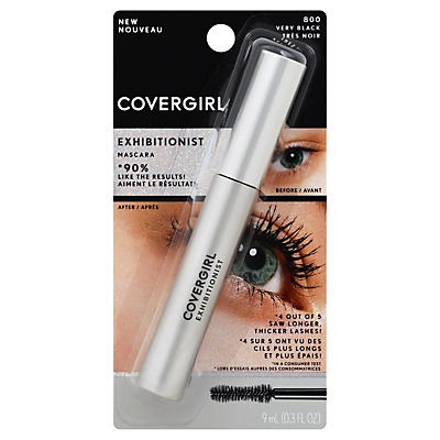 slide 1 of 1, Covergirl &nbsp;Exhibitionist Mascara Regular Very Black 800, 0.3 oz