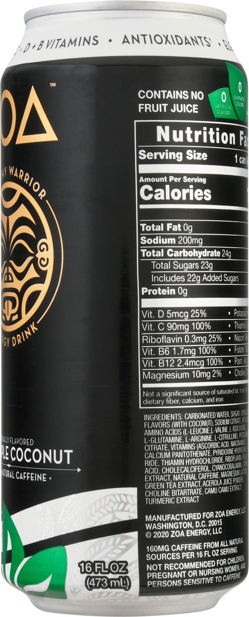 slide 7 of 12, Zoa Pineapple Coconut, 16 oz