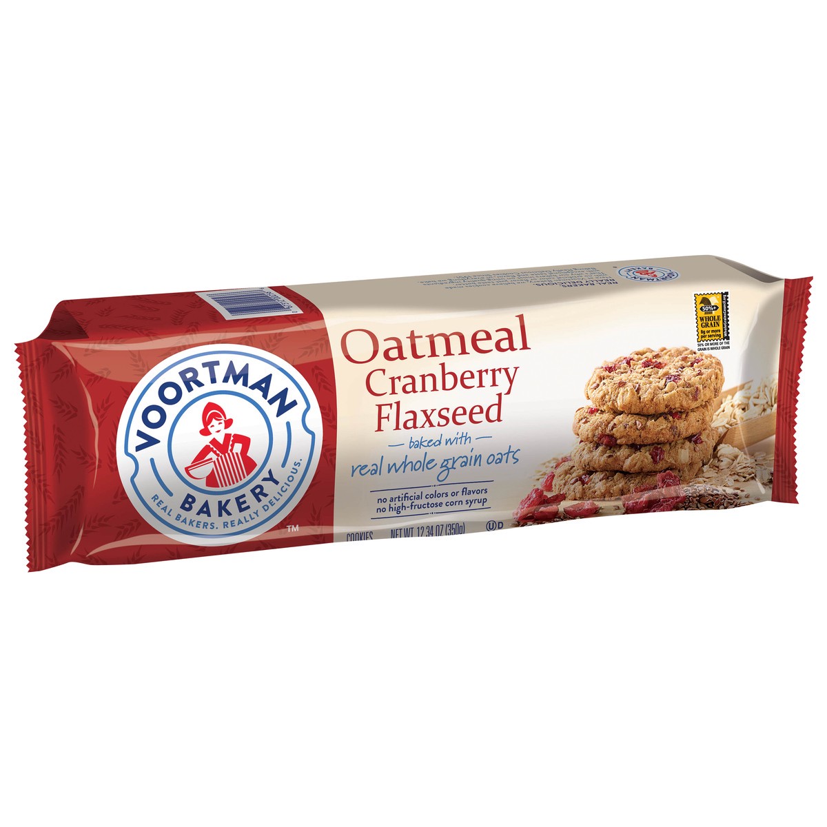 slide 7 of 13, Voortman Bakery Oatmeal Cranberry Flaxseed Cookies 12.3oz, 12.34 oz