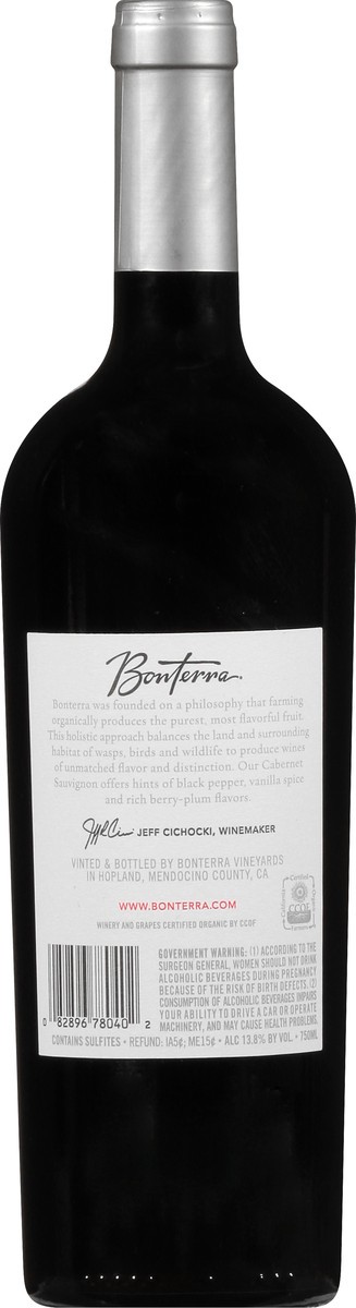 slide 4 of 11, Bonterra California Cabernet Sauvignon 750 ml, 750 ml