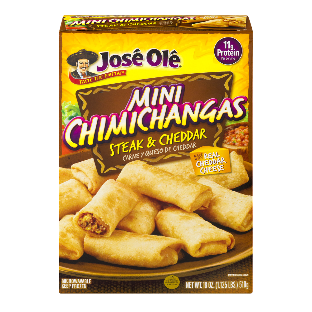 slide 1 of 6, José Olé Mini Chimichangas Steak & Cheddar, 5 oz