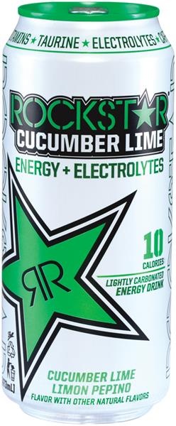 slide 1 of 1, Rockstar Cucumber Lime Energy Drink, 16 fl oz