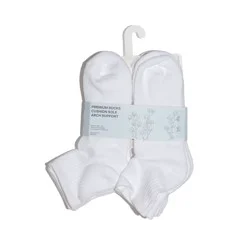 Davco Cotton Quarter Socks - White