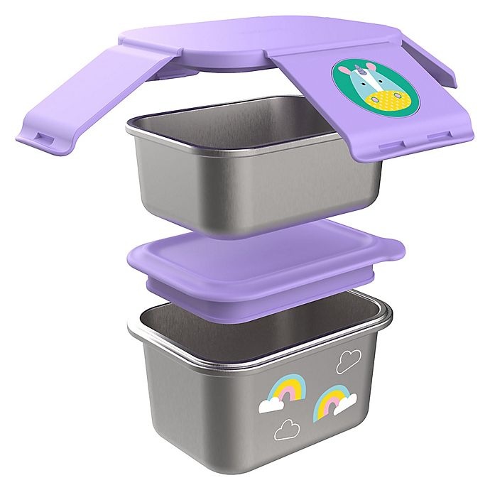 slide 2 of 3, Skip Hop SKIP*HOP Unicorn Stainless Steel Lunch Kit, 2 ct