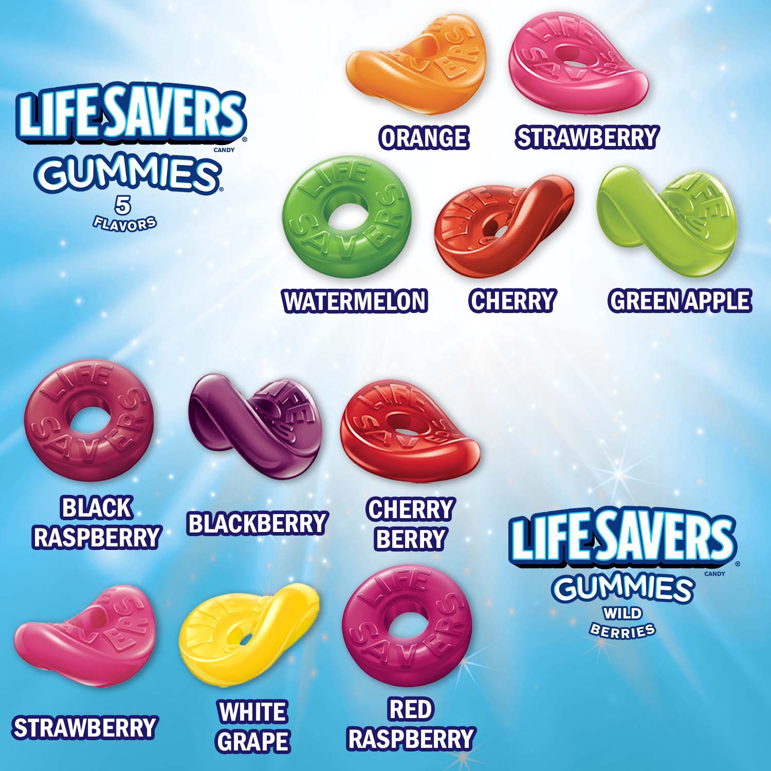 slide 5 of 5, Life Savers Christmas Stocking Stuffer Fruit Flavored Gummy Candy - 7 oz Box, 7 oz