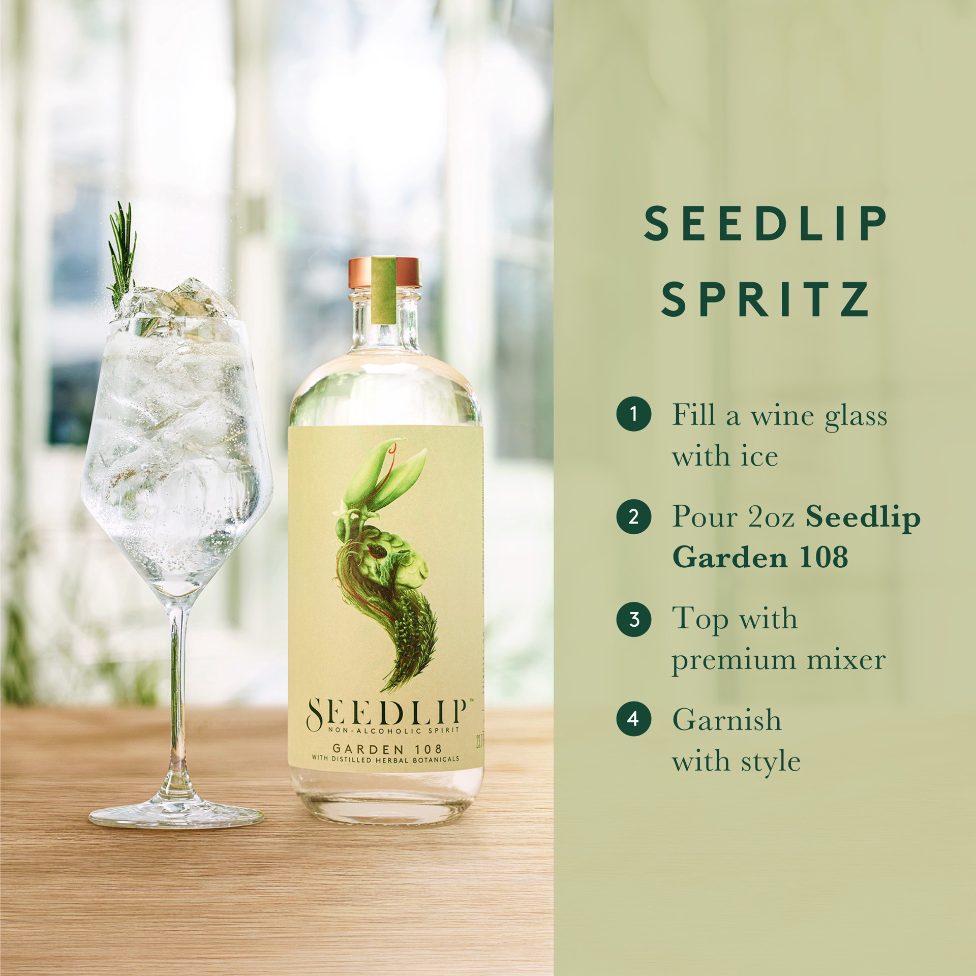 slide 3 of 8, Seedlip Na Garden Herbal 700 Ml, 700 ml