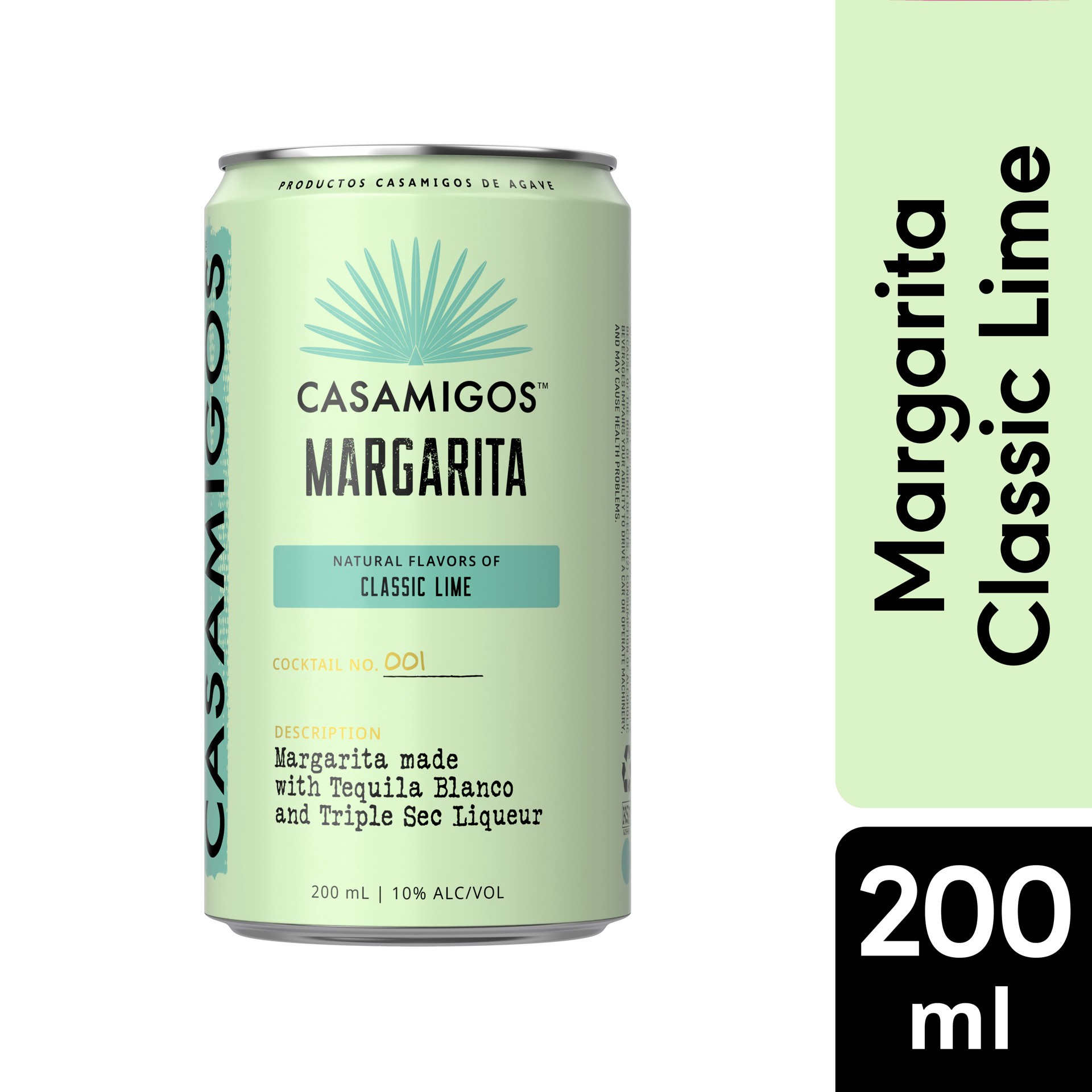 slide 3 of 4, Casamigos Margarita Classic Lime, 200 mL Can, 200 ml