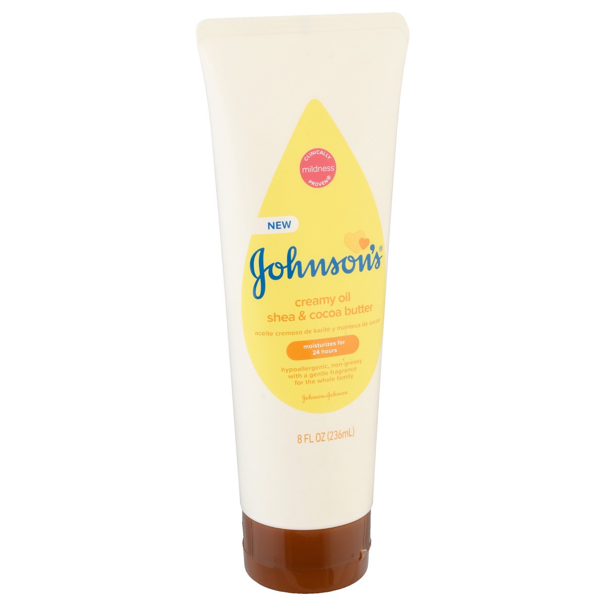 slide 7 of 9, Johnson's Skin Nourish Creamy Oil for Baby with Shea & Cocoa Butter Scents, Moisturizing Baby Creamy Oil Designed to Help Restore Essential Moisture & Help Prevent Dryness, Hypoallergenic, Non-Greasy, 8 fl. oz, 8 oz