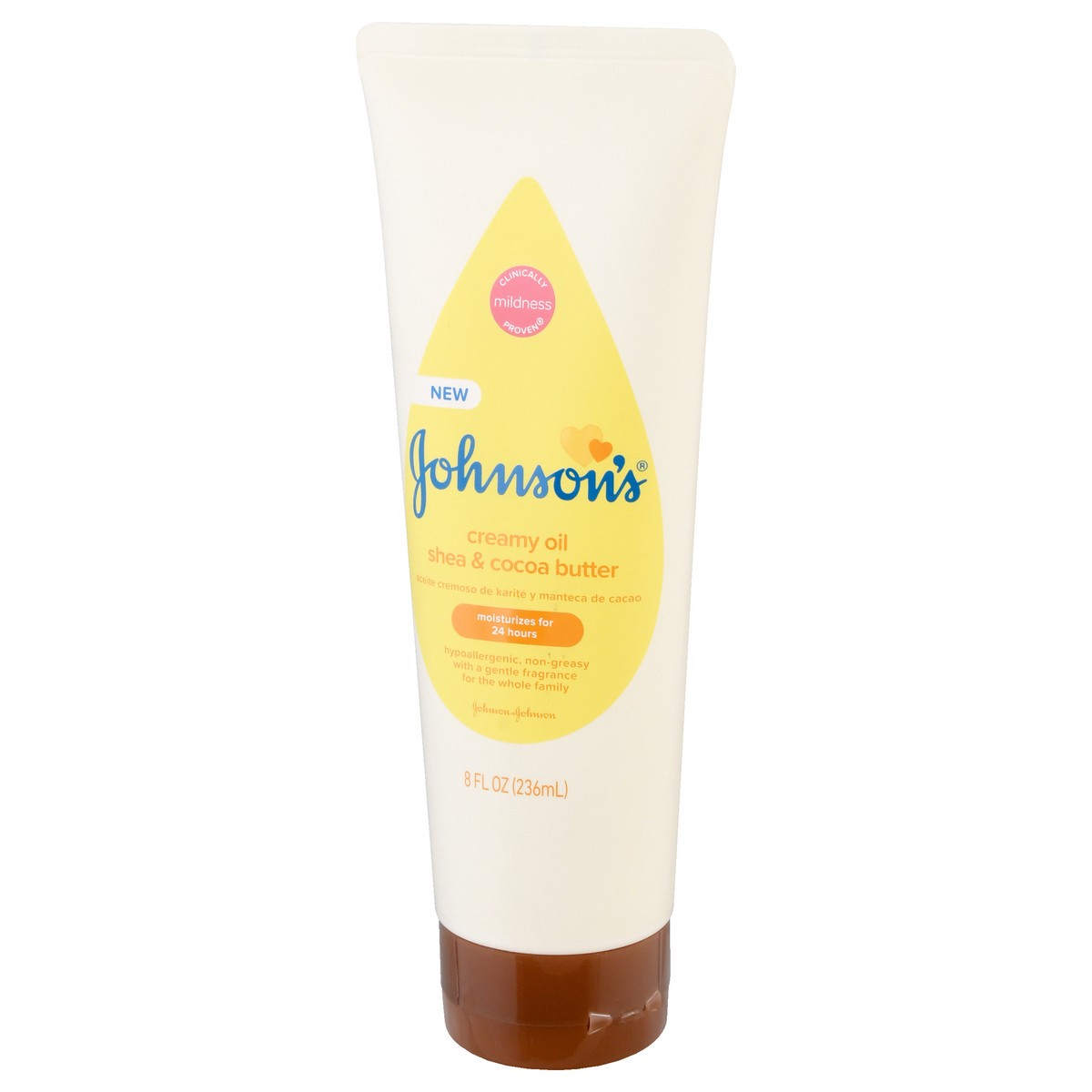 slide 2 of 9, Johnson's Skin Nourish Creamy Oil for Baby with Shea & Cocoa Butter Scents, Moisturizing Baby Creamy Oil Designed to Help Restore Essential Moisture & Help Prevent Dryness, Hypoallergenic, Non-Greasy, 8 fl. oz, 8 oz