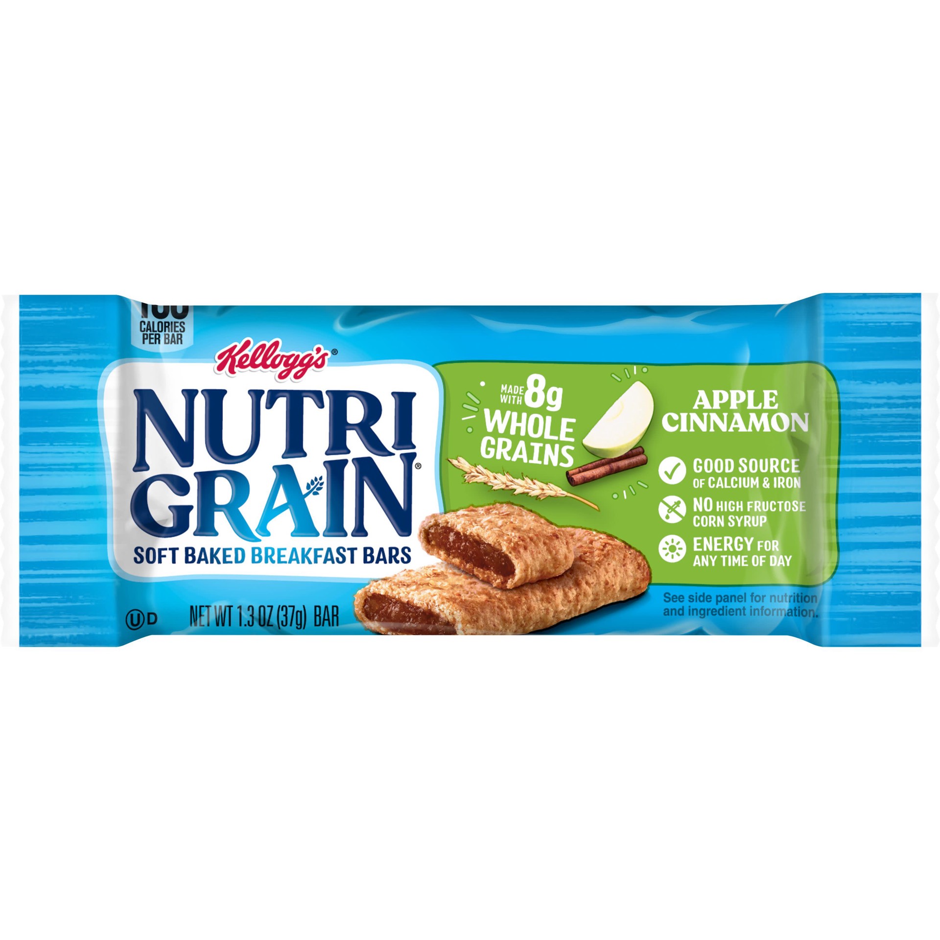 slide 1 of 5, Nutri-Grain Soft Baked Breakfast Bars, Apple Cinnamon, 1.3 oz, 1.3 oz