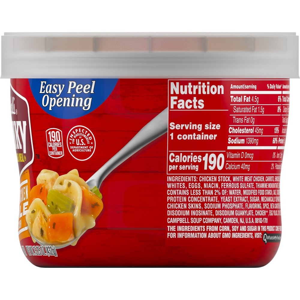 Campbell's Chunky Microwavable Soup, Classic Chicken Noodle Soup, 15.25  Ounce Bowl