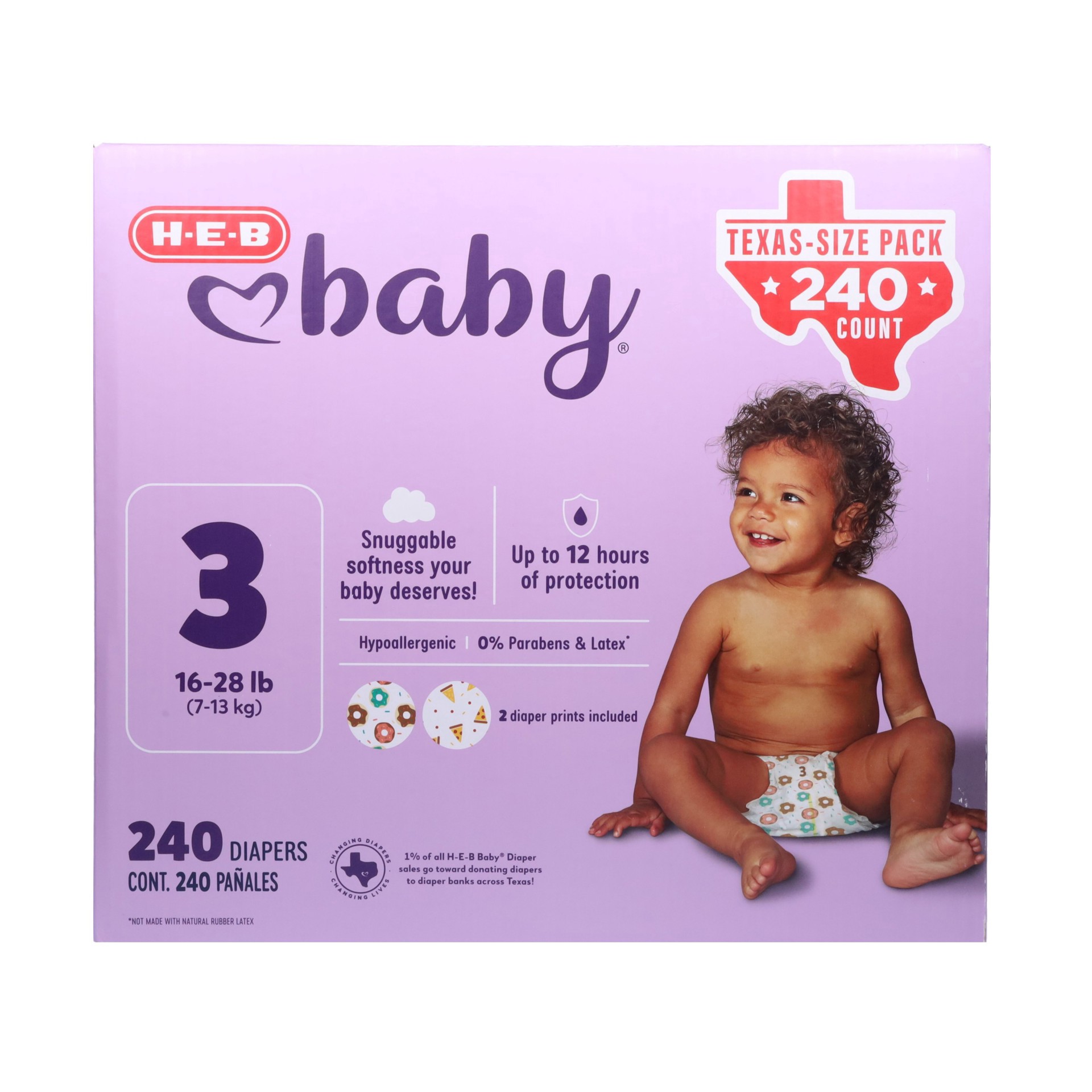 slide 1 of 1, H-E-B Baby Diapers - Size 3 - Texas-Size Pack, size 3
