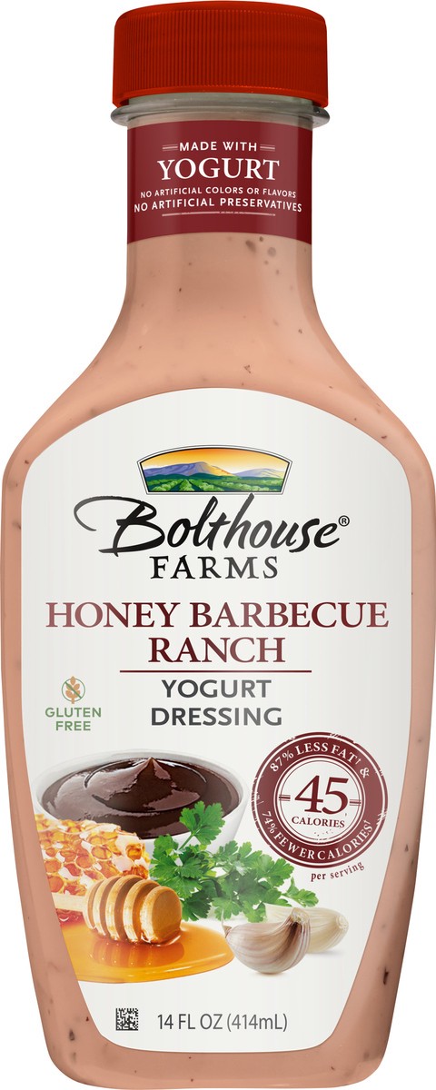 slide 5 of 7, Bolthouse Farms Honey BBQ Ranch Dressing, Yogurt Dressing, 14 oz, 14 oz