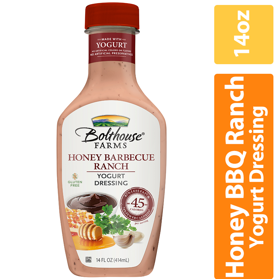 slide 1 of 7, Bolthouse Farms Honey BBQ Ranch Dressing, Yogurt Dressing, 14 oz, 14 oz