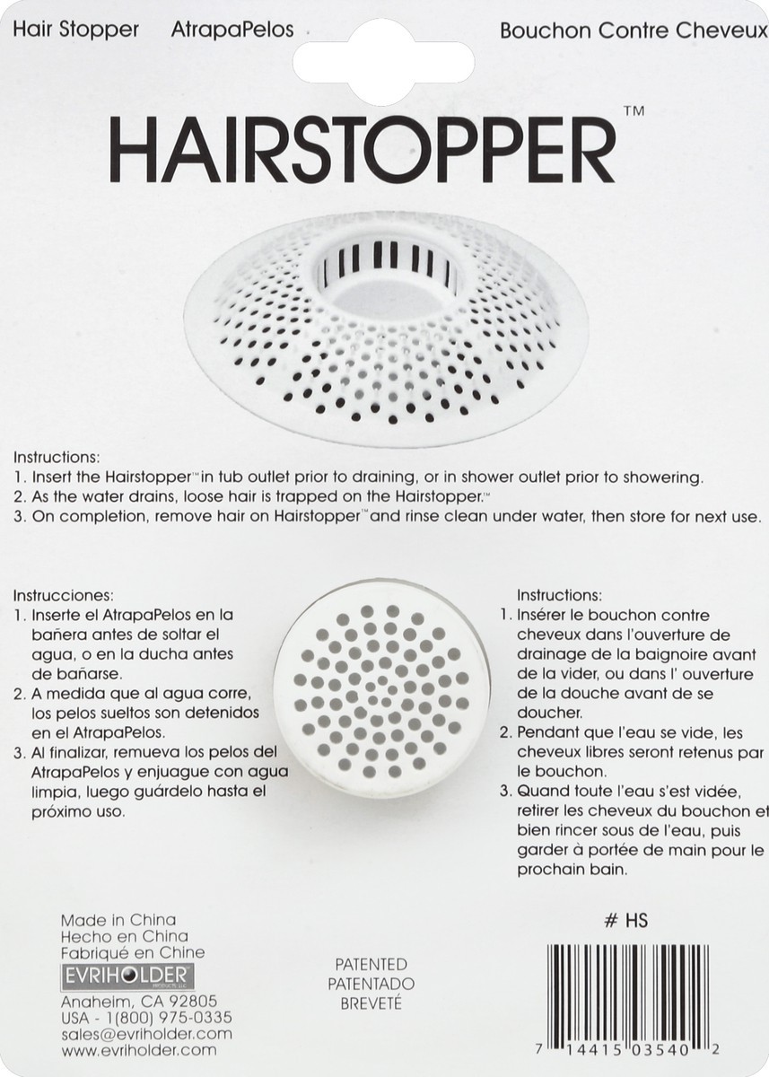 slide 3 of 3, Evriholder Products Hair Stopper, 1 ct