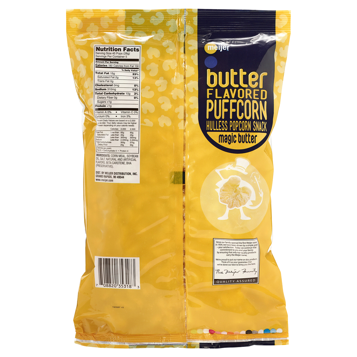 slide 2 of 2, Meijer Butter Puffcorn, 5 oz