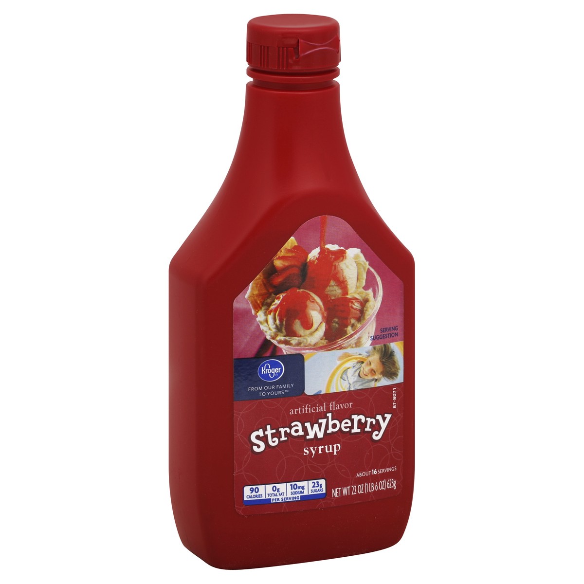 slide 3 of 7, Kroger Strawberry Syrup, 22 oz