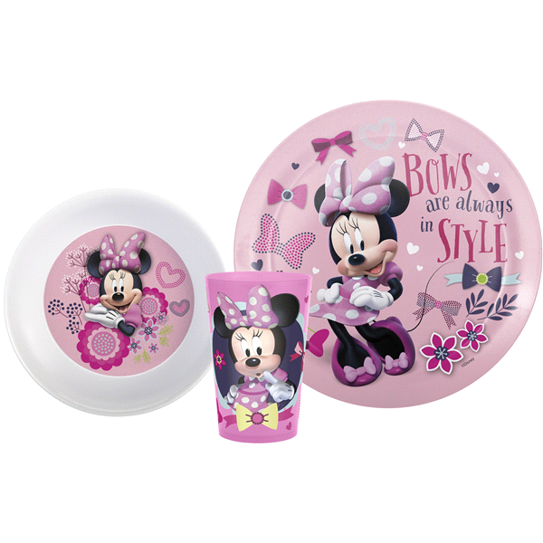 slide 1 of 1, Disney Minnie Mouse Dinnerware Set, 3 ct