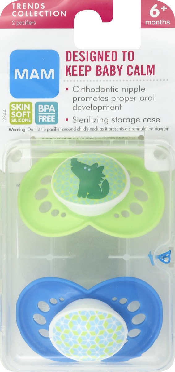 slide 2 of 2, Mam Orthodontic Pacifier 6+ Months, 2 Ct, 2 ct