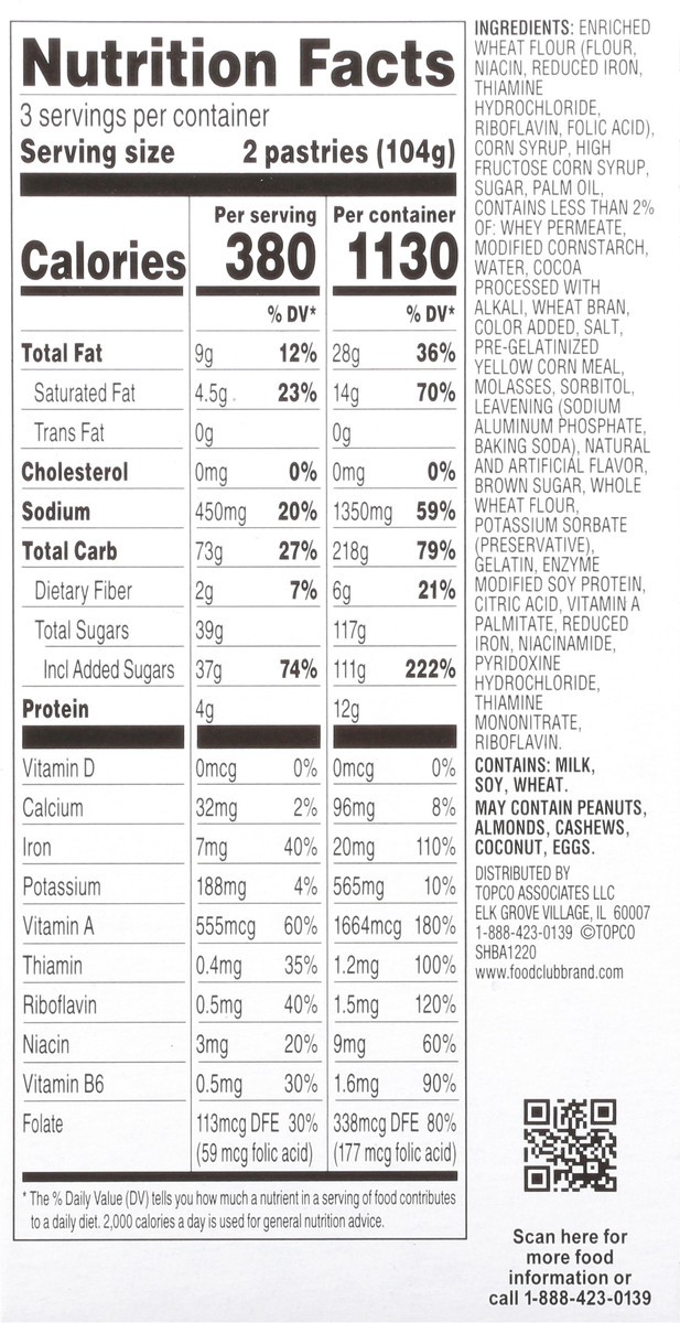 slide 8 of 9, Food Club Frosted Cookies & Creme Toaster Pastries 6 ea, 6 ct