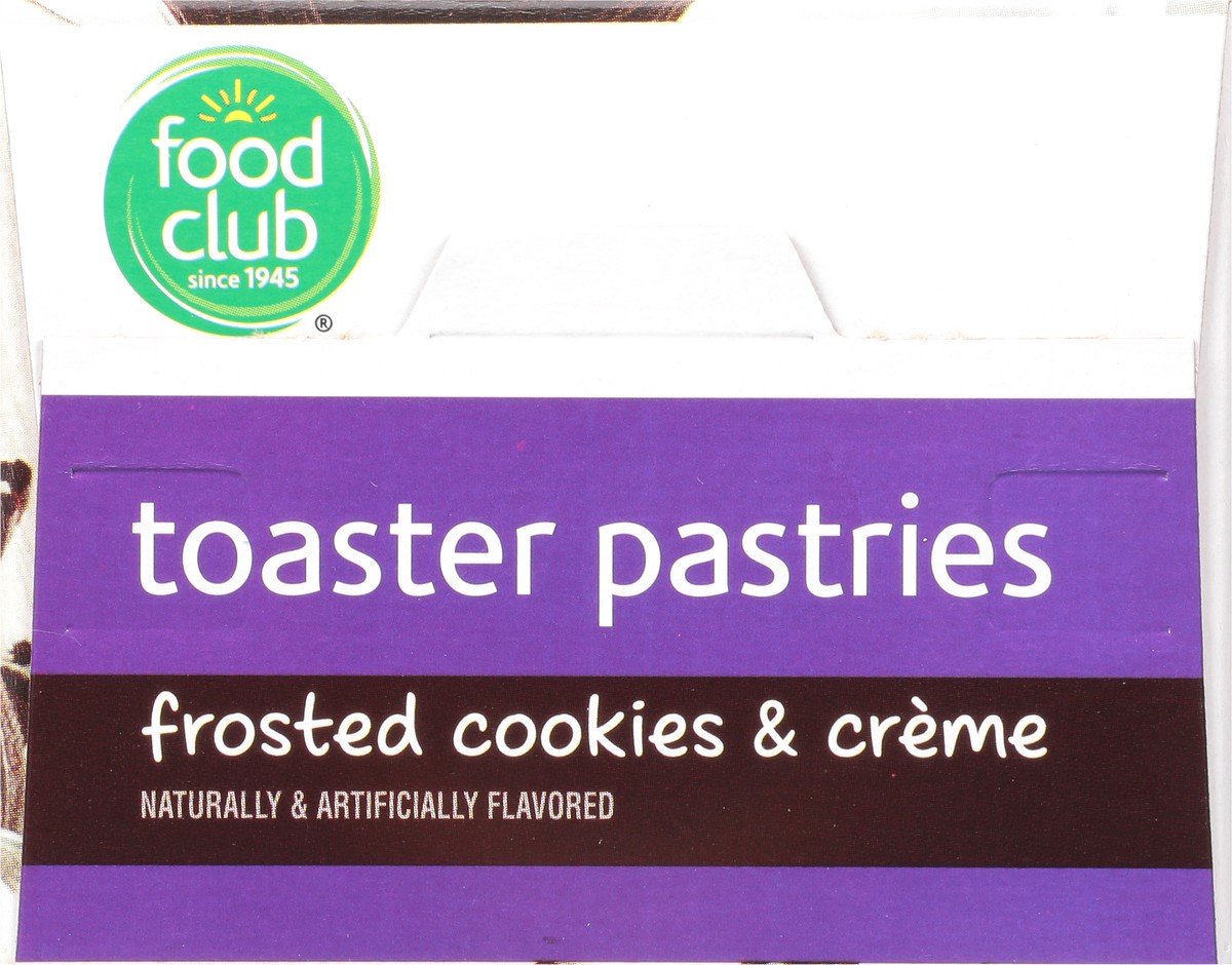 slide 9 of 9, Food Club Frosted Cookies & Creme Toaster Pastries 6 ea, 6 ct