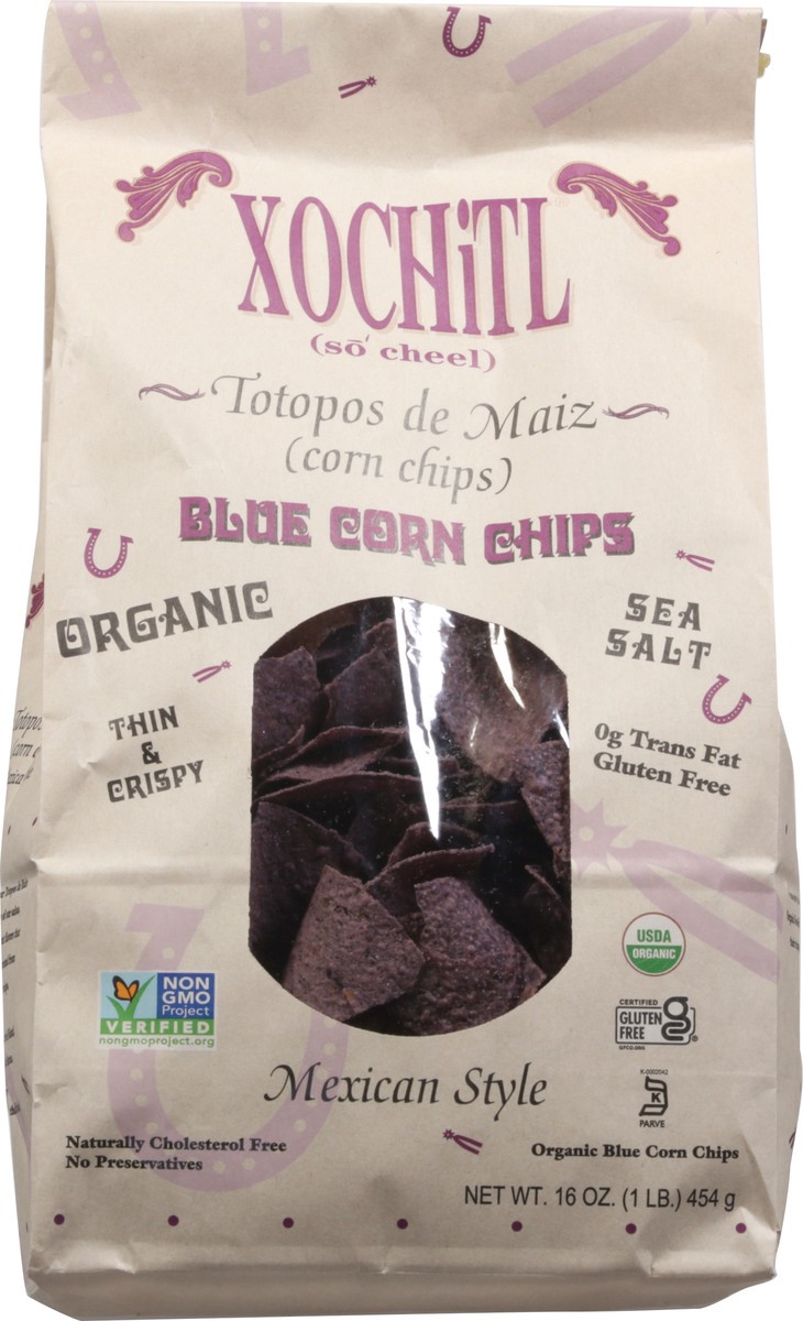 slide 6 of 9, Xochitl Organic Mexican Style Sea Salt Blue Corn Chips 16 oz, 16 oz