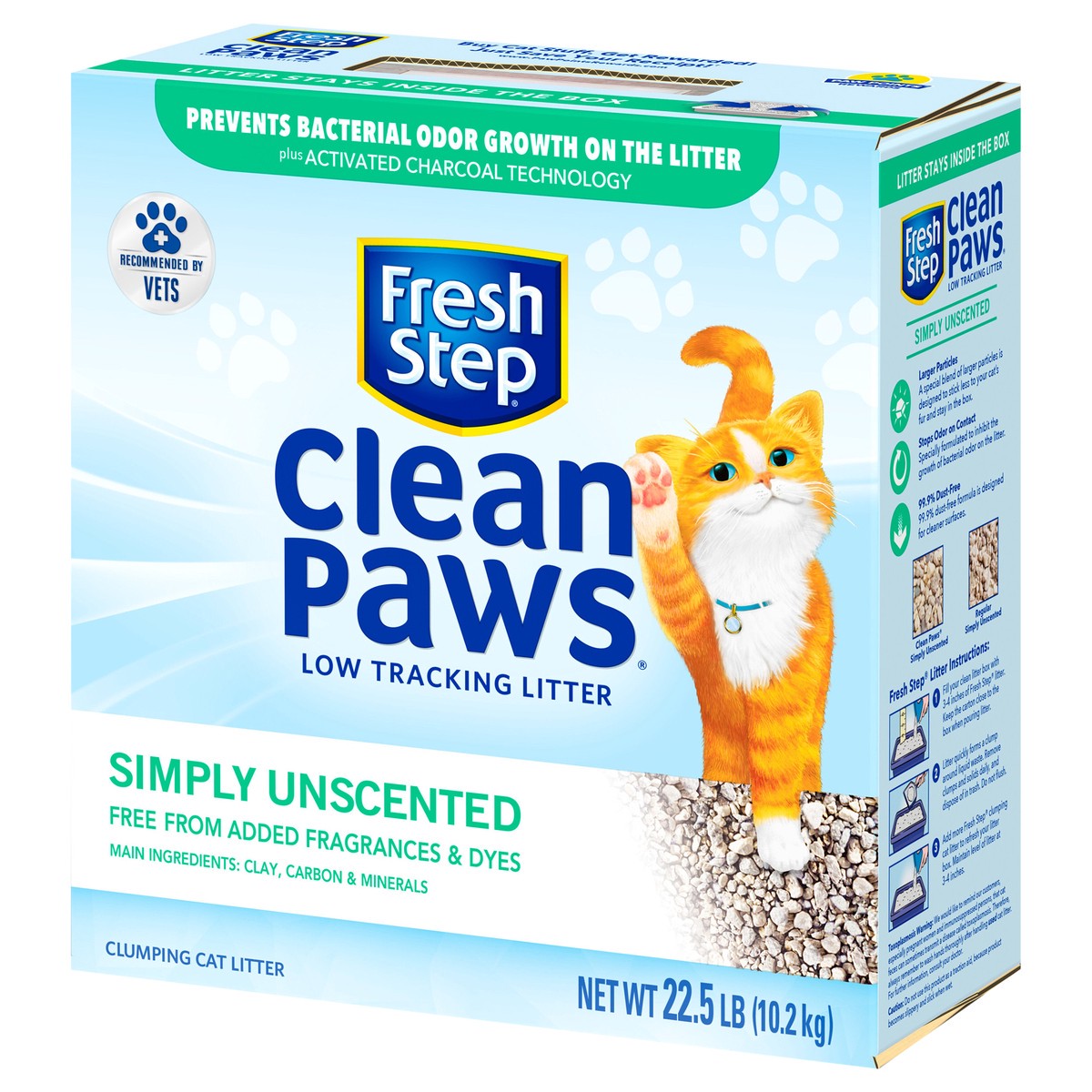 Fresh step clean paws unscented clumping cat clearance litter