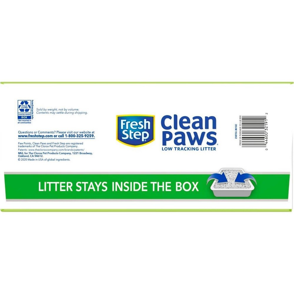 Fresh Step Clean Paws Unscented Clumping Cat Litter 22.5 lb Shipt