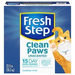 Fresh Step Clean Paws™ Simply Unscented Clumping Cat Litter – 22.5 Pounds