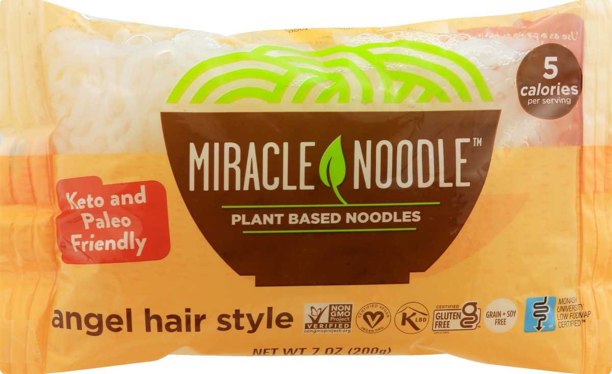 slide 1 of 13, Miracle Noodle Kitchen Angel Hair Style Plant Based Noodles 7 oz, 7 oz