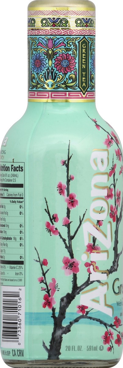 slide 3 of 5, AriZona Green Tea with Ginseng and Honey, 20 fl oz