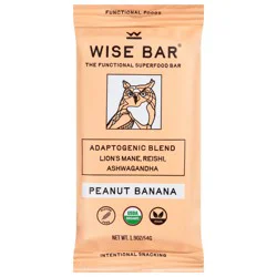 Wise Bars Og Peanut Banana Adaptogen Mushroom Bar