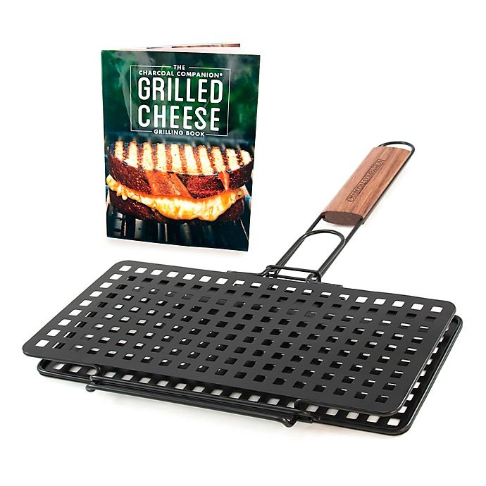 slide 2 of 2, Charcoal Companion Non-Stick Grilled Cheese Basket and Book Set, 1 ct