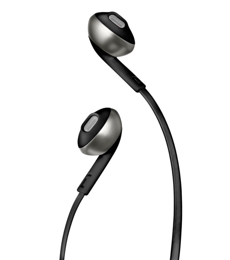 slide 4 of 4, JBL In-Ear Headphones With Microphone, JBLt205Blk, 1 ct
