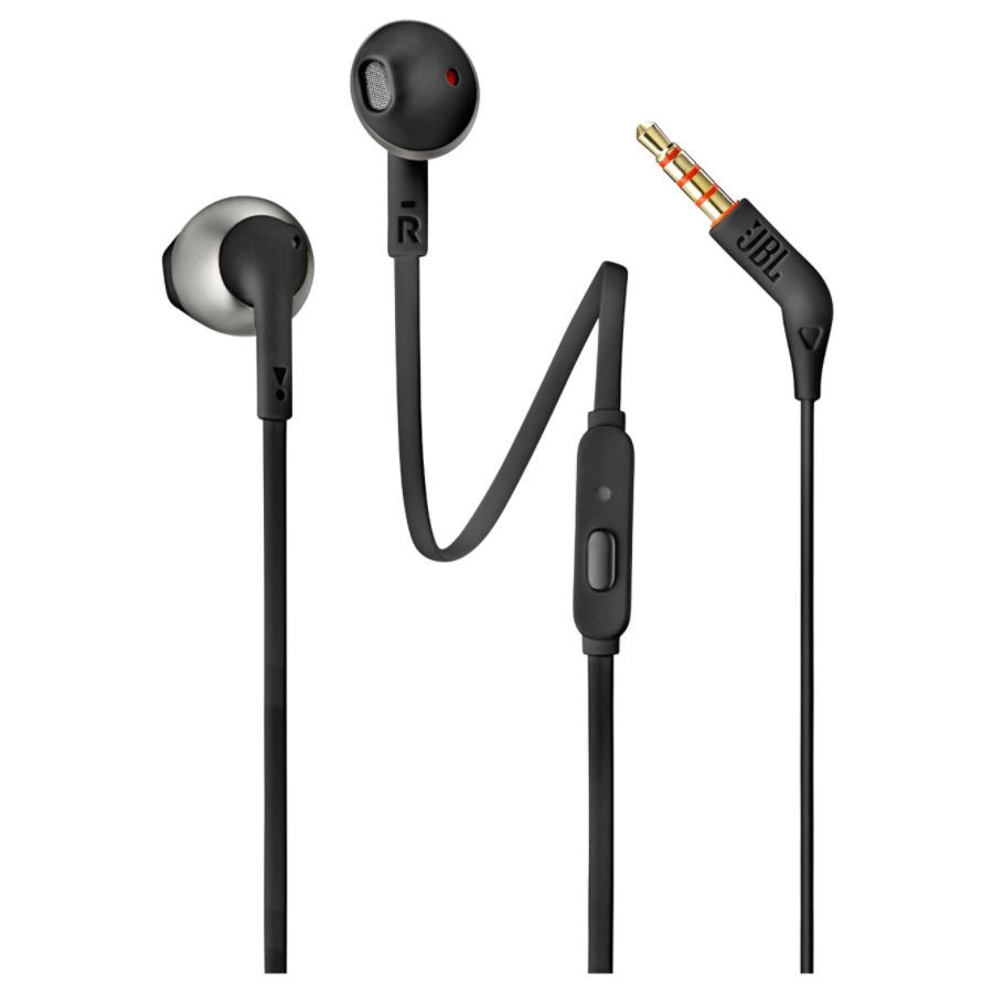 slide 3 of 4, JBL In-Ear Headphones With Microphone, JBLt205Blk, 1 ct