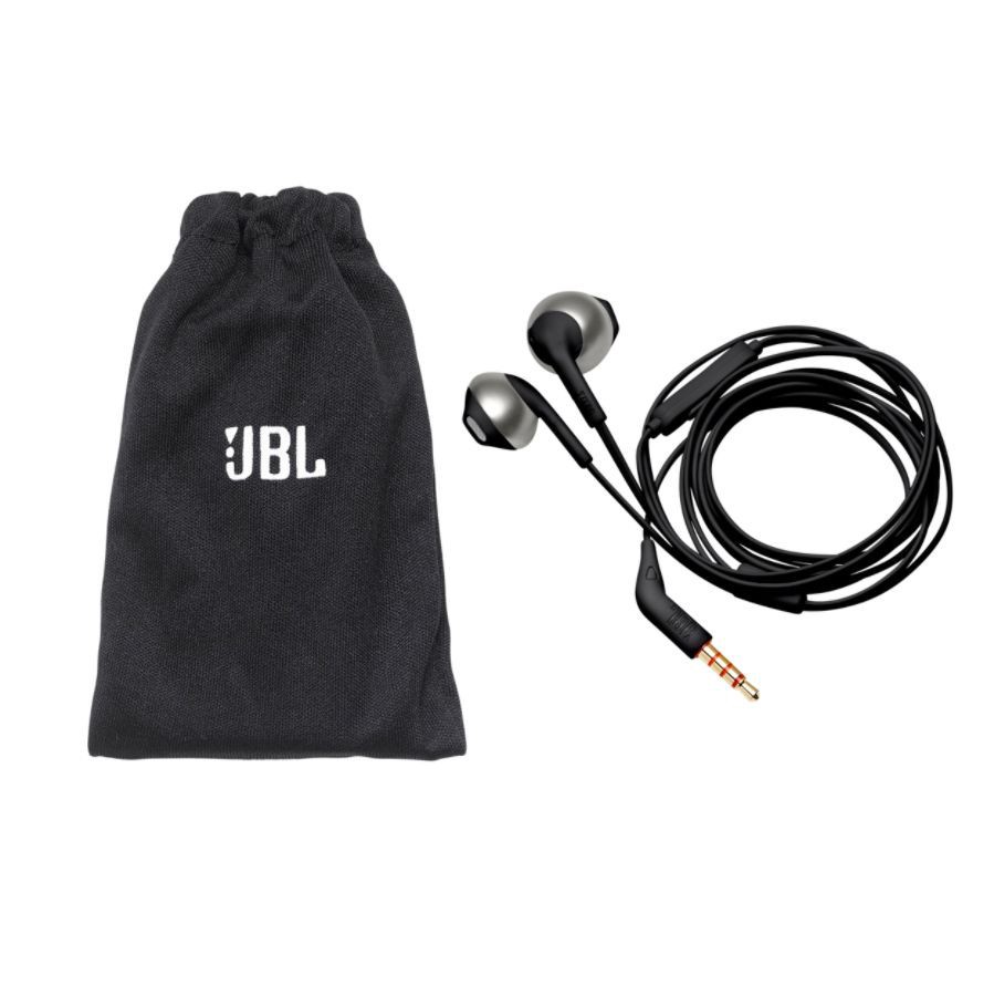 slide 2 of 4, JBL In-Ear Headphones With Microphone, JBLt205Blk, 1 ct