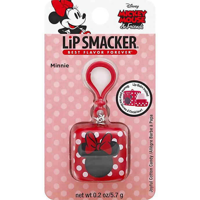 slide 2 of 4, Lip Smacker Mickey Mouse & Friends Minnie Joyful Cotton Candy Keychain Lip Balm, 0.21 oz