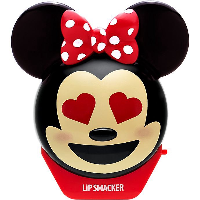 slide 5 of 5, Lip Smacker Disney Emoji Lip Balm, Minnie #StrawberryLe-Bow-nade, 0.26 oz