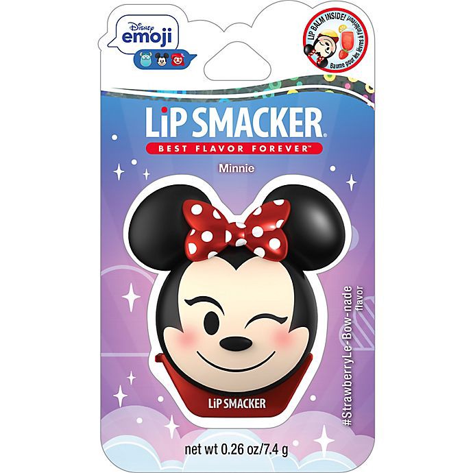 slide 2 of 5, Lip Smacker Disney Emoji Lip Balm, Minnie #StrawberryLe-Bow-nade, 0.26 oz