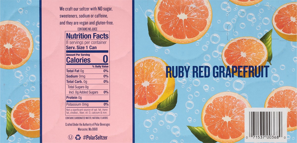 slide 3 of 9, Polar Seltzer - 8pk 12oz - Ruby Red Grapefruit, 8 ct; 12 oz