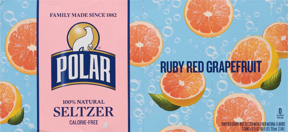 slide 8 of 9, Polar Seltzer - 8pk 12oz - Ruby Red Grapefruit, 8 ct; 12 oz