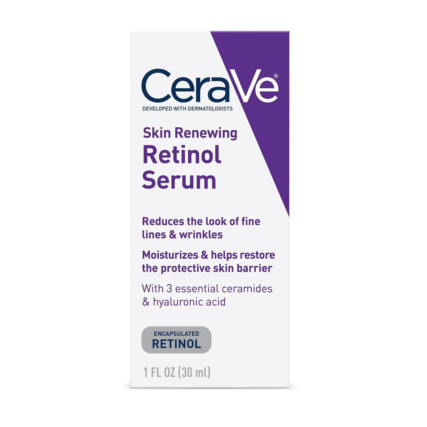 slide 2 of 11, CeraVe Skin Renewing Retinol Serum 1 fl oz, 1 fl oz